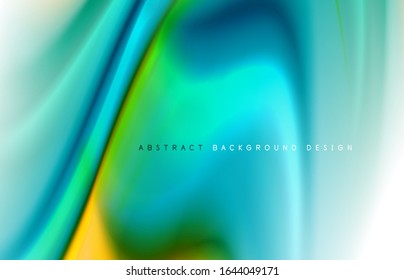 Abstract background - fluid color gradient waves, with dynamic motion line effect. Vector Illustration For Wallpaper, Banner, Background, Card, Book Illustration, landing page