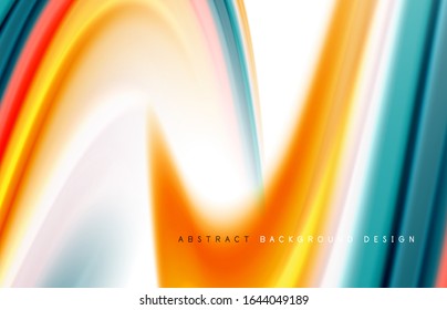 Abstract background - fluid color gradient waves, with dynamic motion line effect. Vector Illustration For Wallpaper, Banner, Background, Card, Book Illustration, landing page