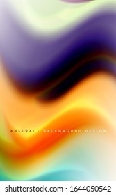 Abstract background - fluid color gradient waves, with dynamic motion line effect. Vector Illustration For Wallpaper, Banner, Background, Card, Book Illustration, landing page