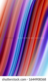 Fondo abstracto: ondas de degradado de color fluido, con efecto de línea de movimiento dinámico. Ilustración vectorial para papel tapiz, pancarta, fondo, tarjeta, ilustración del libro, página de inicio