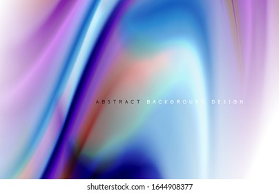 Abstract background - fluid color gradient waves, with dynamic motion line effect. Vector Illustration For Wallpaper, Banner, Background, Card, Book Illustration, landing page