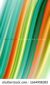 Abstract background - fluid color gradient waves, with dynamic motion line effect. Vector Illustration For Wallpaper, Banner, Background, Card, Book Illustration, landing page