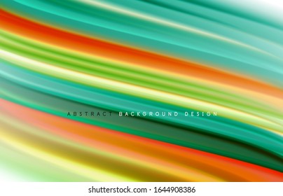 Fondo abstracto: ondas de degradado de color fluido, con efecto de línea de movimiento dinámico. Ilustración vectorial para papel tapiz, pancarta, fondo, tarjeta, ilustración del libro, página de inicio