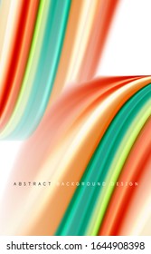 Abstract background - fluid color gradient waves, with dynamic motion line effect. Vector Illustration For Wallpaper, Banner, Background, Card, Book Illustration, landing page