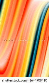 Abstract background - fluid color gradient waves, with dynamic motion line effect. Vector Illustration For Wallpaper, Banner, Background, Card, Book Illustration, landing page