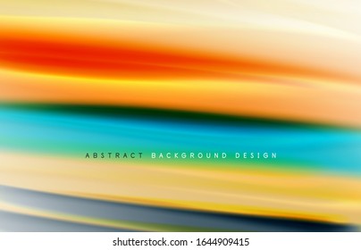 Abstract background - fluid color gradient waves, with dynamic motion line effect. Vector Illustration For Wallpaper, Banner, Background, Card, Book Illustration, landing page