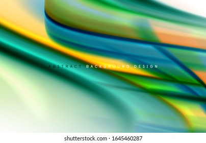 Abstract background - fluid color gradient waves, with dynamic motion line effect. Vector Illustration For Wallpaper, Banner, Background, Card, Book Illustration, landing page