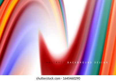 Abstract background - fluid color gradient waves, with dynamic motion line effect. Vector Illustration For Wallpaper, Banner, Background, Card, Book Illustration, landing page
