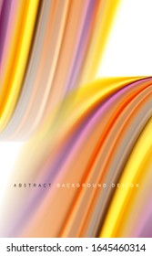 Abstract background - fluid color gradient waves, with dynamic motion line effect. Vector Illustration For Wallpaper, Banner, Background, Card, Book Illustration, landing page