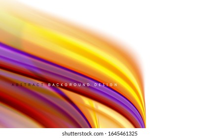 Abstract background - fluid color gradient waves, with dynamic motion line effect. Vector Illustration For Wallpaper, Banner, Background, Card, Book Illustration, landing page