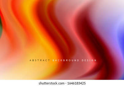 Abstrakter Hintergrund - fließende Farbverlauf-Wellen, mit dynamischem Bewegungszeileneffekt. Vektorillustration-Illustration für Bildschirmhintergrund, Banner, Hintergrund, Karte, Buchillustration, Landungsseite