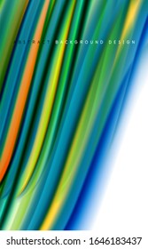 Fondo abstracto: ondas de degradado de color fluido, con efecto de línea de movimiento dinámico. Ilustración vectorial para papel tapiz, pancarta, fondo, tarjeta, ilustración del libro, página de inicio
