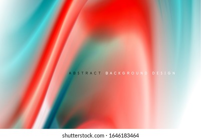 Abstract background - fluid color gradient waves, with dynamic motion line effect. Vector Illustration For Wallpaper, Banner, Background, Card, Book Illustration, landing page