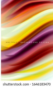 Abstract background - fluid color gradient waves, with dynamic motion line effect. Vector Illustration For Wallpaper, Banner, Background, Card, Book Illustration, landing page
