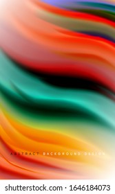 Abstract background - fluid color gradient waves, with dynamic motion line effect. Vector Illustration For Wallpaper, Banner, Background, Card, Book Illustration, landing page