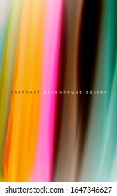 Abstract background - fluid color gradient waves, with dynamic motion line effect. Vector Illustration For Wallpaper, Banner, Background, Card, Book Illustration, landing page