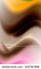Fondo abstracto: ondas de degradado de color fluido, con efecto de línea de movimiento dinámico. Ilustración vectorial para papel tapiz, pancarta, fondo, tarjeta, ilustración del libro, página de inicio