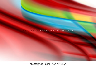 Abstract background - fluid color gradient waves, with dynamic motion line effect. Vector Illustration For Wallpaper, Banner, Background, Card, Book Illustration, landing page
