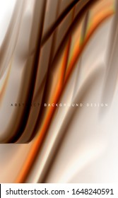 Abstract background - fluid color gradient waves, with dynamic motion line effect. Vector Illustration For Wallpaper, Banner, Background, Card, Book Illustration, landing page