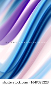 Abstract background - fluid color gradient waves, with dynamic motion line effect. Vector Illustration For Wallpaper, Banner, Background, Card, Book Illustration, landing page