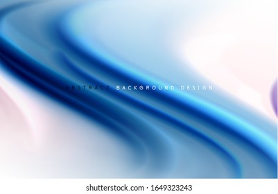 Abstract background - fluid color gradient waves, with dynamic motion line effect. Vector Illustration For Wallpaper, Banner, Background, Card, Book Illustration, landing page