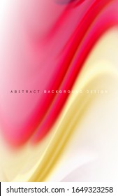 Abstract background - fluid color gradient waves, with dynamic motion line effect. Vector Illustration For Wallpaper, Banner, Background, Card, Book Illustration, landing page