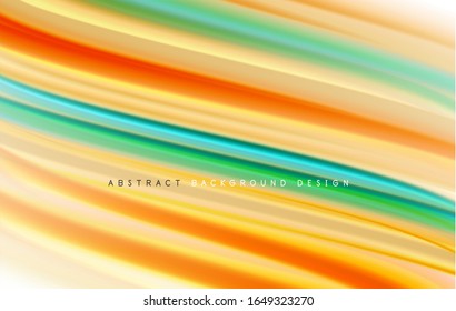 Abstrakter Hintergrund - fließende Farbverlauf-Wellen, mit dynamischem Bewegungszeileneffekt. Vektorillustration-Illustration für Bildschirmhintergrund, Banner, Hintergrund, Karte, Buchillustration, Landungsseite