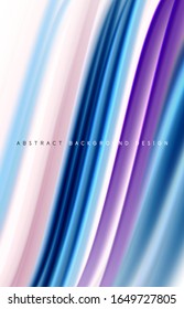 Abstract background - fluid color gradient waves, with dynamic motion line effect. Vector Illustration For Wallpaper, Banner, Background, Card, Book Illustration, landing page