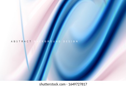 Abstract background - fluid color gradient waves, with dynamic motion line effect. Vector Illustration For Wallpaper, Banner, Background, Card, Book Illustration, landing page