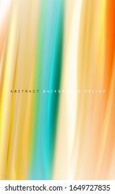 Abstract background - fluid color gradient waves, with dynamic motion line effect. Vector Illustration For Wallpaper, Banner, Background, Card, Book Illustration, landing page