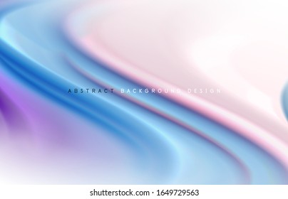 Fondo abstracto: ondas de degradado de color fluido, con efecto de línea de movimiento dinámico. Ilustración vectorial para papel tapiz, pancarta, fondo, tarjeta, ilustración del libro, página de inicio