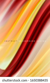 Abstract background - fluid color gradient waves, with dynamic motion line effect. Vector Illustration For Wallpaper, Banner, Background, Card, Book Illustration, landing page