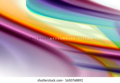 Abstract background - fluid color gradient waves, with dynamic motion line effect. Vector Illustration For Wallpaper, Banner, Background, Card, Book Illustration, landing page