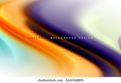 Fondo abstracto: ondas de degradado de color fluido, con efecto de línea de movimiento dinámico. Ilustración vectorial para papel tapiz, pancarta, fondo, tarjeta, ilustración del libro, página de inicio