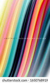 Abstract background - fluid color gradient waves, with dynamic motion line effect. Vector Illustration For Wallpaper, Banner, Background, Card, Book Illustration, landing page