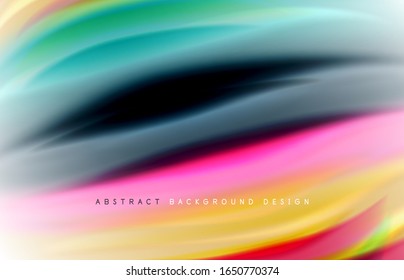Abstract background - fluid color gradient waves, with dynamic motion line effect. Vector Illustration For Wallpaper, Banner, Background, Card, Book Illustration, landing page