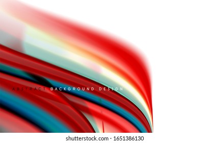 Abstract background - fluid color gradient waves, with dynamic motion line effect. Vector Illustration For Wallpaper, Banner, Background, Card, Book Illustration, landing page
