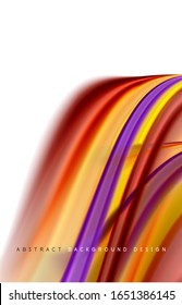 Abstract background - fluid color gradient waves, with dynamic motion line effect. Vector Illustration For Wallpaper, Banner, Background, Card, Book Illustration, landing page