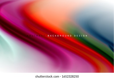 Abstract background - fluid color gradient waves, with dynamic motion line effect. Vector Illustration For Wallpaper, Banner, Background, Card, Book Illustration, landing page
