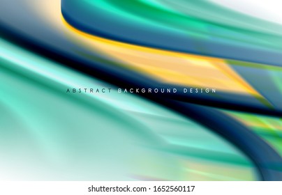 Fondo abstracto: ondas de degradado de color fluido, con efecto de línea de movimiento dinámico. Ilustración vectorial para papel tapiz, pancarta, fondo, tarjeta, ilustración del libro, página de inicio