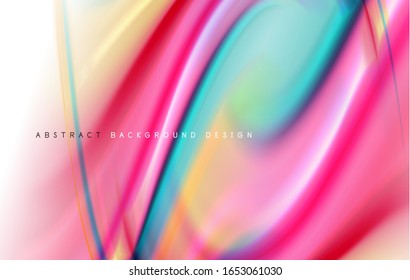 Abstract background - fluid color gradient waves, with dynamic motion line effect. Vector Illustration For Wallpaper, Banner, Background, Card, Book Illustration, landing page