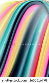 Fondo abstracto: ondas de degradado de color fluido, con efecto de línea de movimiento dinámico. Ilustración vectorial para papel tapiz, pancarta, fondo, tarjeta, ilustración del libro, página de inicio