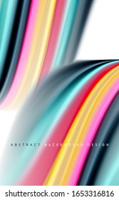 Abstract background - fluid color gradient waves, with dynamic motion line effect. Vector Illustration For Wallpaper, Banner, Background, Card, Book Illustration, landing page