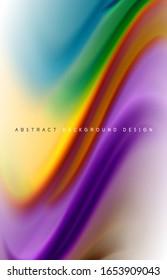 Abstract background - fluid color gradient waves, with dynamic motion line effect. Vector Illustration For Wallpaper, Banner, Background, Card, Book Illustration, landing page