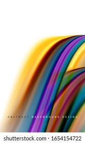 Abstract background - fluid color gradient waves, with dynamic motion line effect. Vector Illustration For Wallpaper, Banner, Background, Card, Book Illustration, landing page