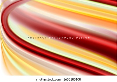 Abstrakter Hintergrund - fließende Farbverlauf-Wellen, mit dynamischem Bewegungszeileneffekt. Vektorillustration-Illustration für Bildschirmhintergrund, Banner, Hintergrund, Karte, Buchillustration, Landungsseite