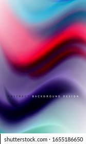 Fondo abstracto: ondas de degradado de color fluido, con efecto de línea de movimiento dinámico. Ilustración vectorial para papel tapiz, pancarta, fondo, tarjeta, ilustración del libro, página de inicio