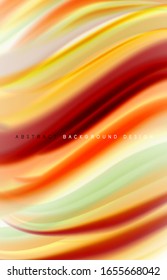 Abstract background - fluid color gradient waves, with dynamic motion line effect. Vector Illustration For Wallpaper, Banner, Background, Card, Book Illustration, landing page