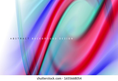 Abstract background - fluid color gradient waves, with dynamic motion line effect. Vector Illustration For Wallpaper, Banner, Background, Card, Book Illustration, landing page