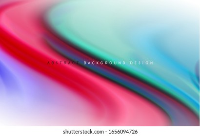 Abstract background - fluid color gradient waves, with dynamic motion line effect. Vector Illustration For Wallpaper, Banner, Background, Card, Book Illustration, landing page
